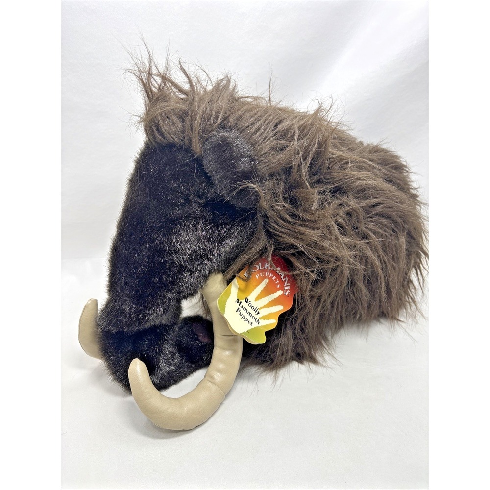 Folkmanis Wooly Mammoth Hand Puppet Full Body Plush Stuffed Toy Retired 18"‎